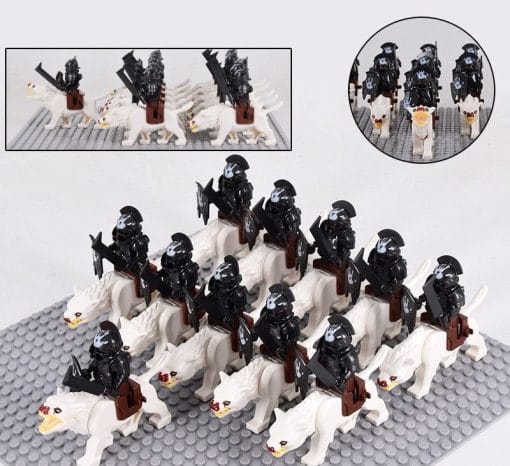 Lord the Rings Uruk-Hai Warg Rider Block Figures Set 22pcs