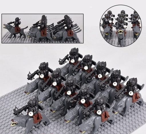 Lord the Rings Uruk-Hai Warg Rider Block Figures Set 22pcs