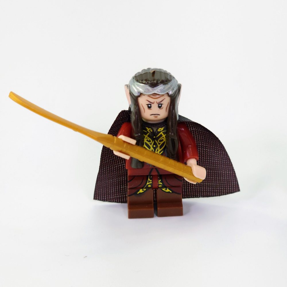Lord the Rings Witch King Battle Against Galadriel and Elrond Block Figures Set