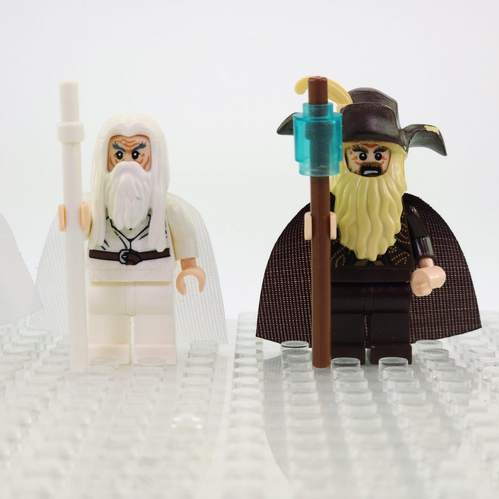 Lord the Rings Wizards Middle Earth Block Figures Set 4pcs