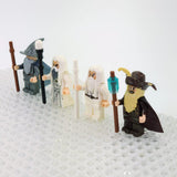 Lord the Rings Wizards Middle Earth Block Figures Set 4pcs