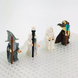 Lord the Rings Wizards Middle Earth Block Figures Set 4pcs