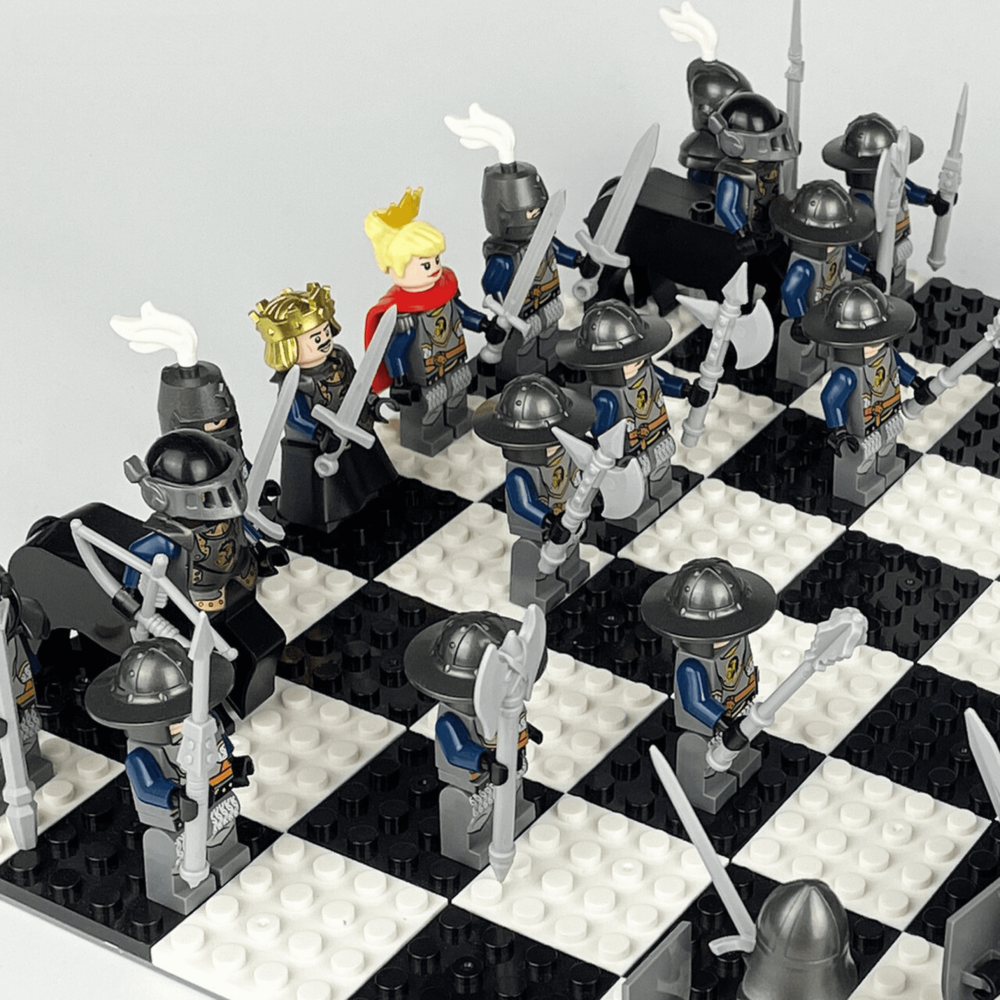 Medieval Black Lion Knights Block Figures Set