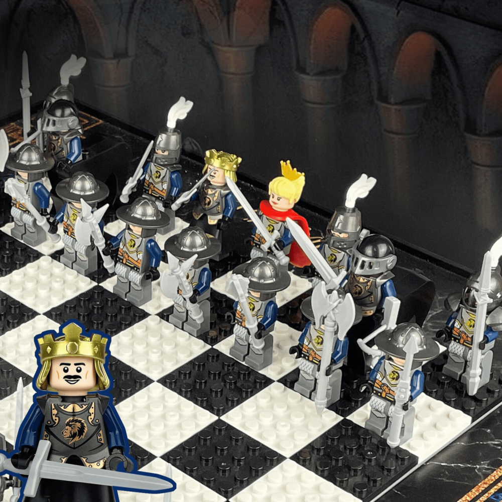 Medieval Black Lion Knights Block Figures Set
