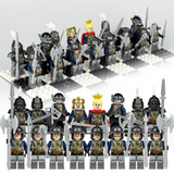 Medieval Black Lion Knights Block Figures Set