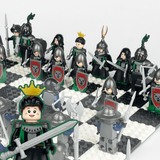 Medieval Crimson Bear Knights Block Figures Set