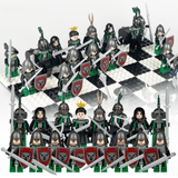 Medieval Crimson Bear Knights Block Figures Set
