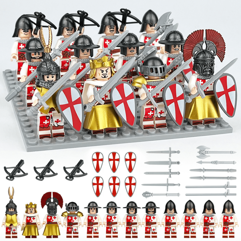 Medieval Crusaders Knights Block Figures Set