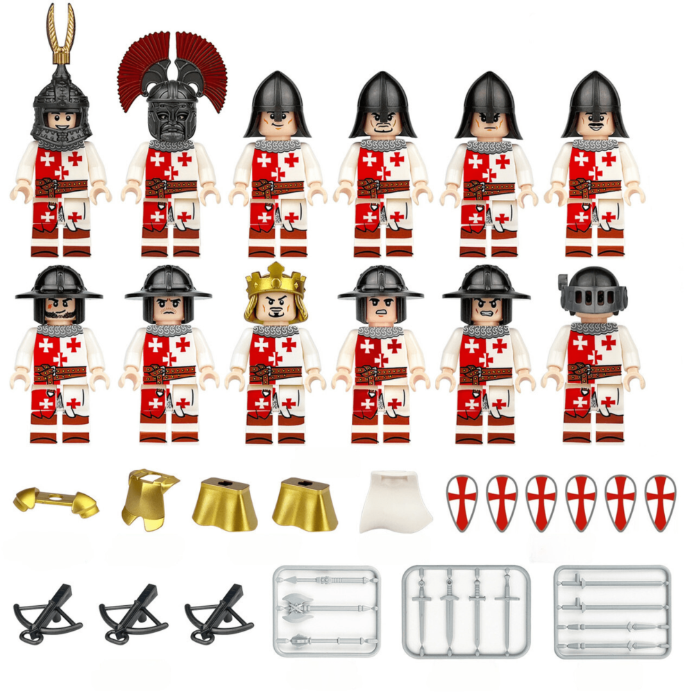 Medieval Crusaders Knights Block Figures Set