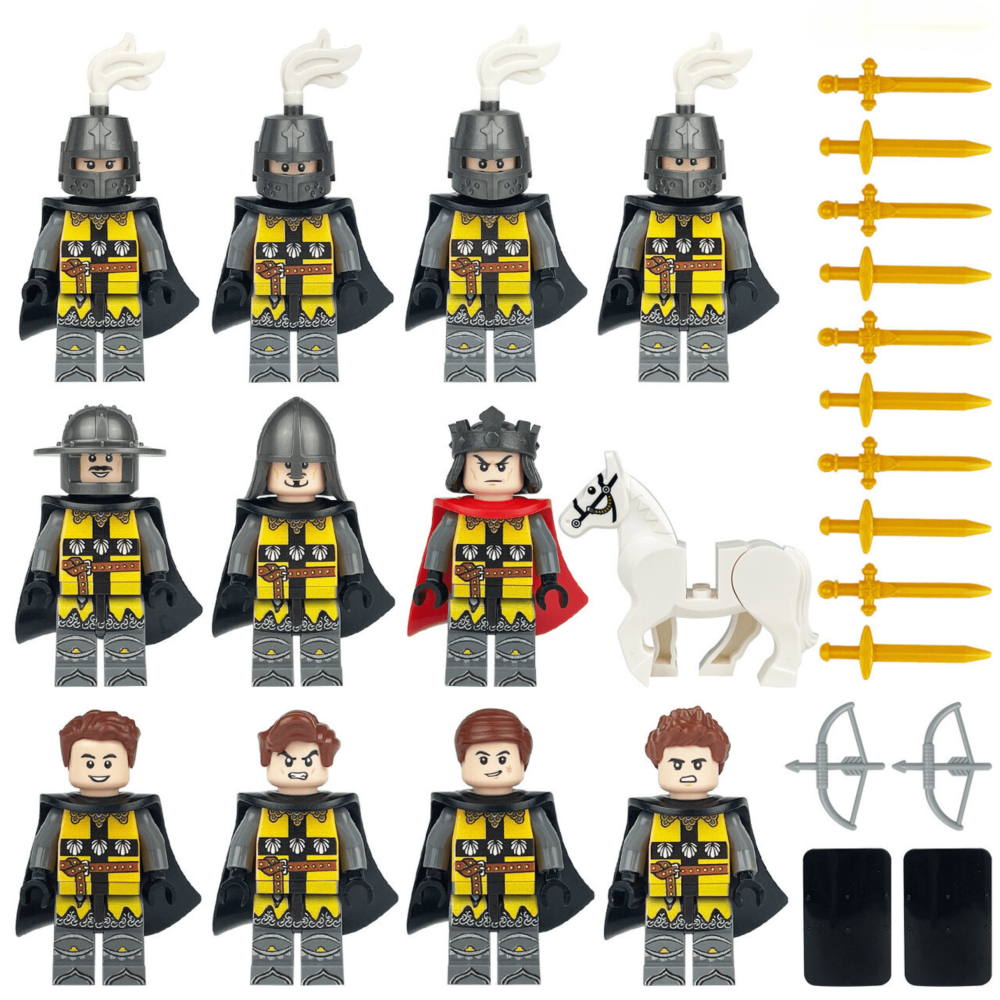 Medieval Jean III de Grailly French Crusaders Block Figures Set