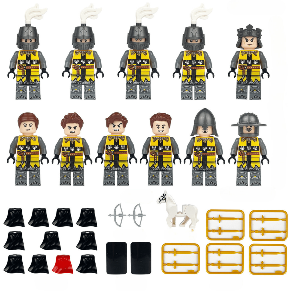 Medieval Jean III de Grailly French Crusaders Block Figures Set