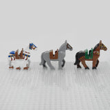 Medieval Knights Horses and Mounts Block Figures