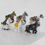 Medieval Knights Horses and Mounts Block Figures