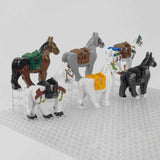 Medieval Knights Horses and Mounts Block Figures
