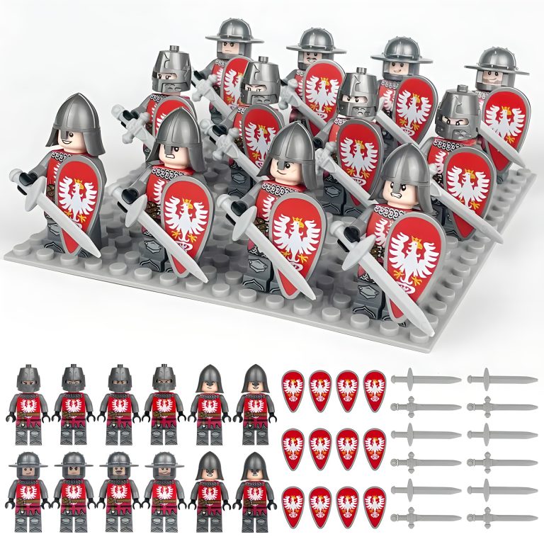 15th Century Polish Castle Knights Block Figures Set of 12pcs