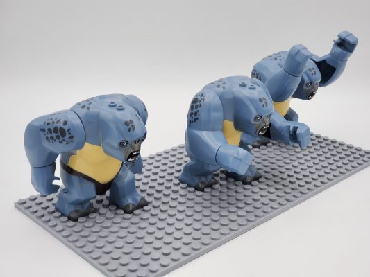 Lord the Rings Cave Trolls Minifigures Set 3pcs (9cm Block Figures)