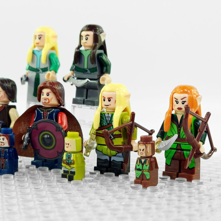 Lord the Rings High Elves and Men Block Figures Set 8pcs