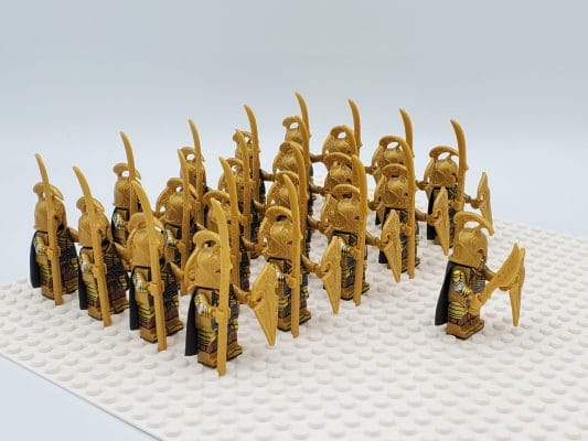 Lord the Rings High Elves Spears Block Figures Set 21pcs