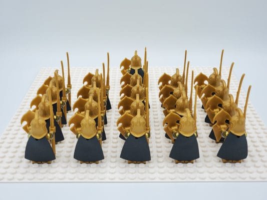 Lord the Rings High Elves Spears Block Figures Set 21pcs