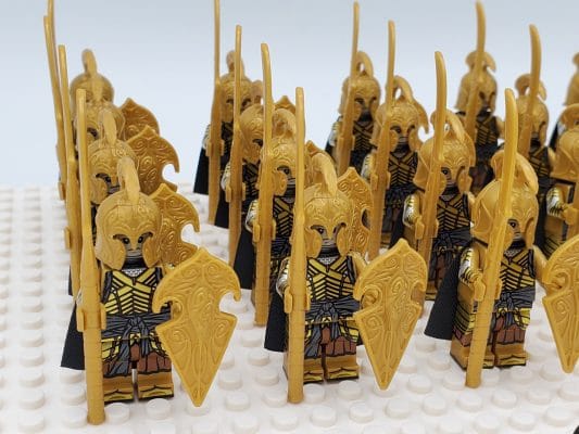 Lord the Rings High Elves Spears Block Figures Set 21pcs