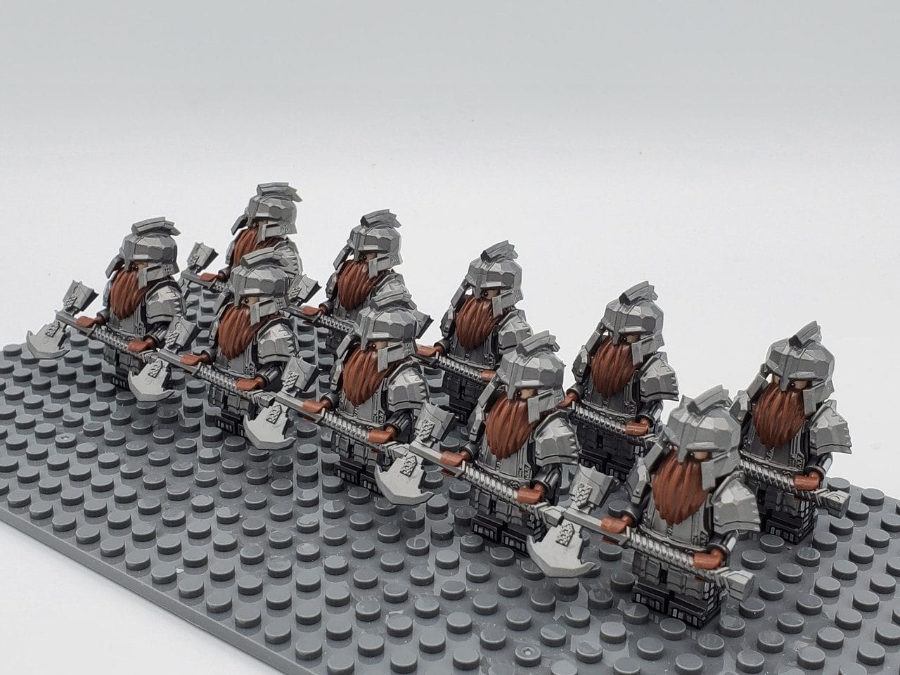 Lord the Rings Iron Hill Dwarves Axes Block Figures Set 10pcs