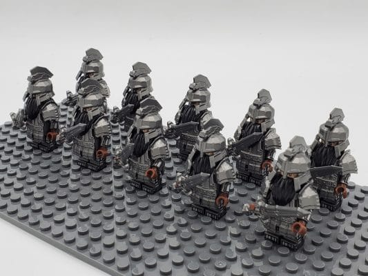 Lord the Rings Iron Hill Dwarves Great Swords Block Figures Set 10pcs