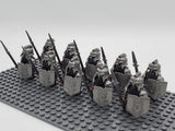 Lord the Rings Iron Hill Dwarves Spears Block Figures Set 10pcs