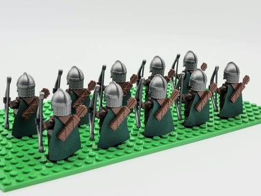 Lord the Rings Riders Rohan Archers Block Figures Set 10pcs
