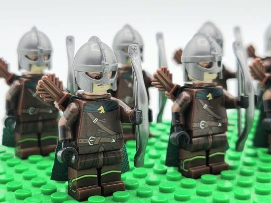 Lord the Rings Riders Rohan Archers Block Figures Set 10pcs