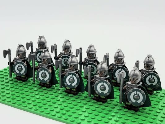 Lord the Rings Riders Rohan Axes Block Figures Set 10pcs