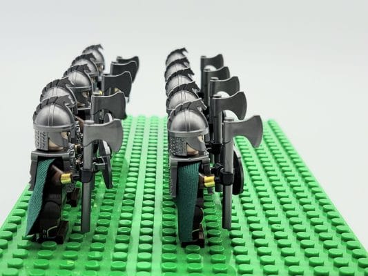 Lord the Rings Riders Rohan Axes Block Figures Set 10pcs