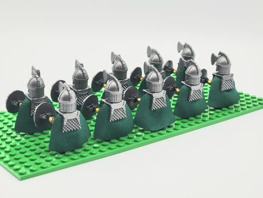 Lord the Rings Riders Rohan Axes Block Figures Set 10pcs