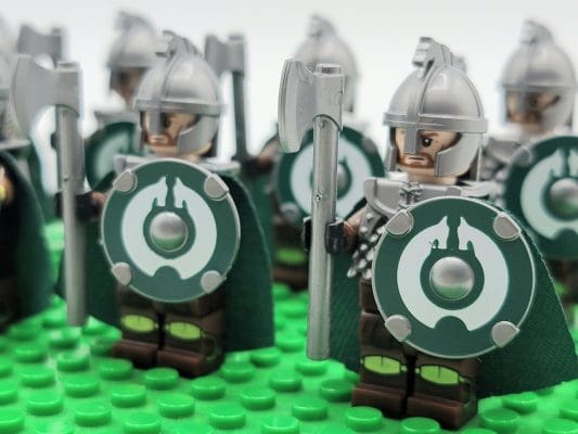Lord the Rings Riders Rohan Axes Block Figures Set 10pcs