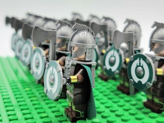Lord the Rings Riders Rohan Axes Block Figures Set 10pcs