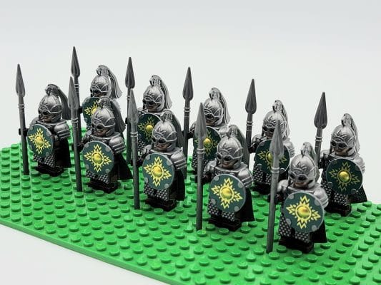Lord the Rings Riders Rohan Lances Block Figures Set 10pcs