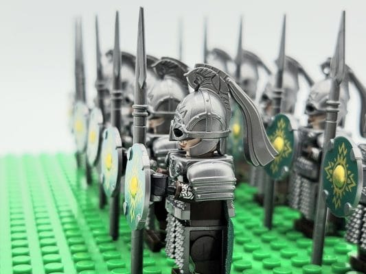 Lord the Rings Riders Rohan Lances Block Figures Set 10pcs