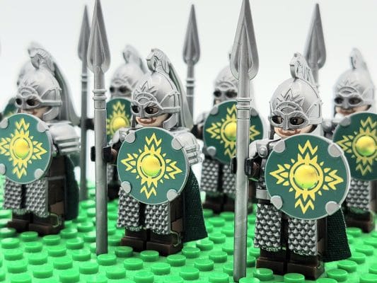 Lord the Rings Riders Rohan Lances Block Figures Set 10pcs