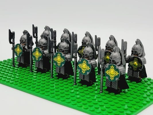 Lord the Rings Riders Rohan Long Axes Block Figures Set 10pcs
