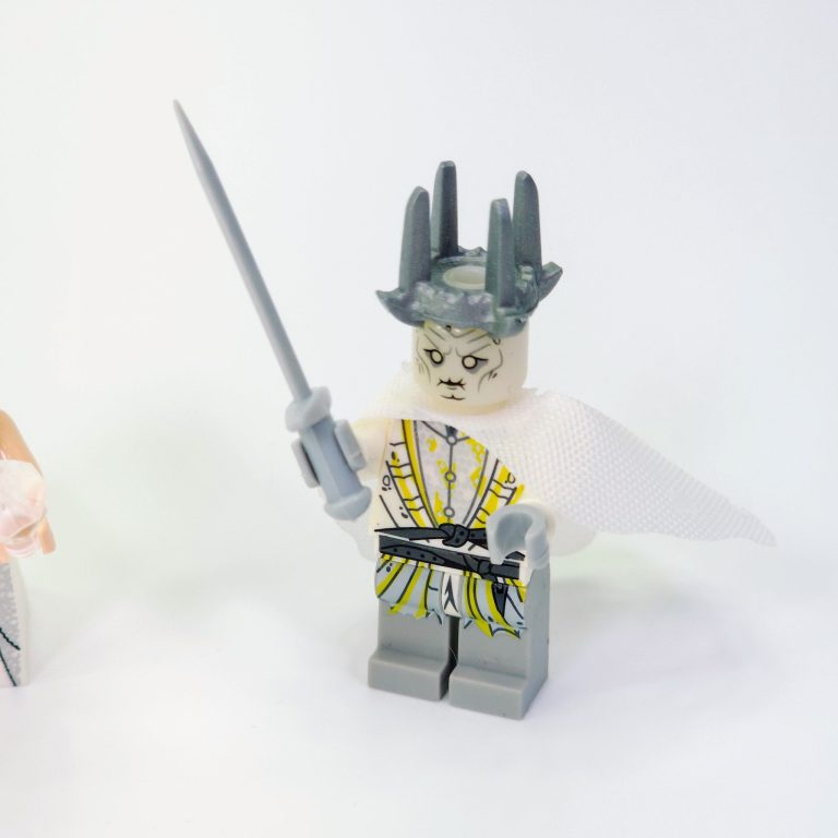 Lord the Rings Witch King Battle Against Galadriel and Elrond Block Figures Set