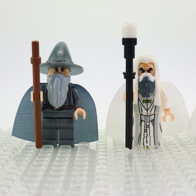 Lord the Rings Wizards Middle Earth Block Figures Set 4pcs