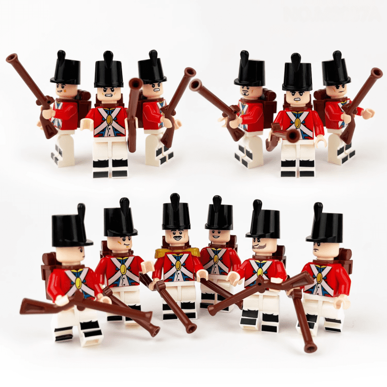 Napoleonic British Red Coats Block Figures Set of 12pcs