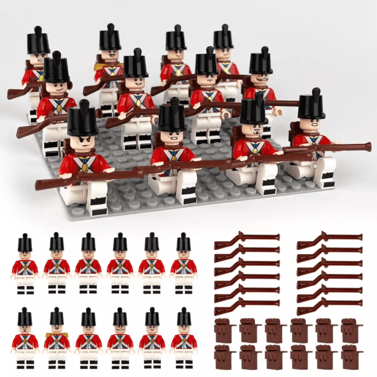 Napoleonic British Red Coats Block Figures Set of 12pcs