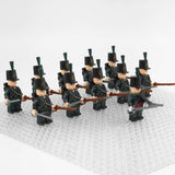 Napoleonic Wars 95th Rifles British Infantry Block Figures Set of 11pcs