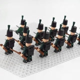 Napoleonic Wars 95th Rifles British Infantry Block Figures Set of 11pcs