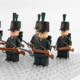 Napoleonic Wars 95th Rifles British Infantry Block Figures Set of 11pcs