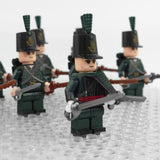 Napoleonic Wars 95th Rifles British Infantry Block Figures Set of 11pcs