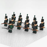 Napoleonic Wars 95th Rifles British Infantry Block Figures Set of 11pcs
