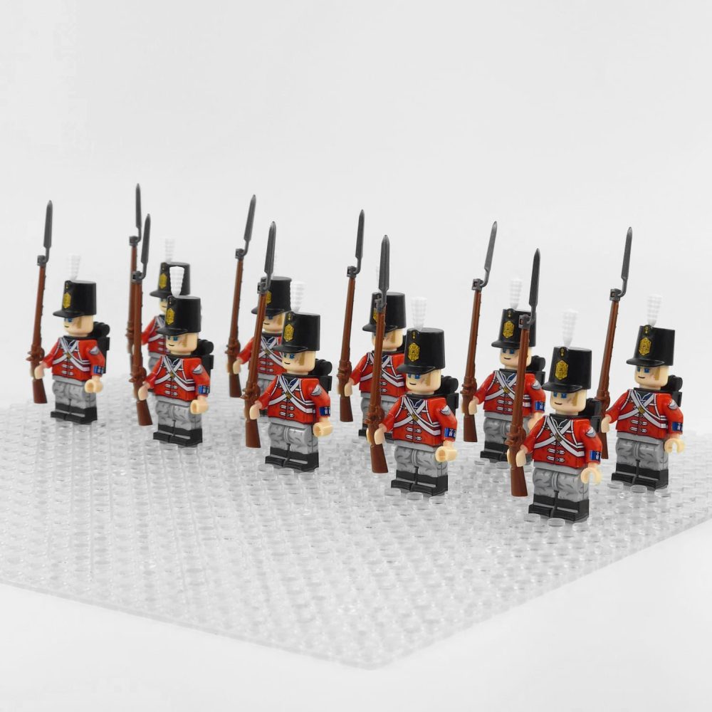 Napoleonic Wars British Royal Fusiliers Block Figures Set of 10pcs