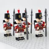 Napoleonic Wars British Royal NCO’s Block Figures Set of 10pcs