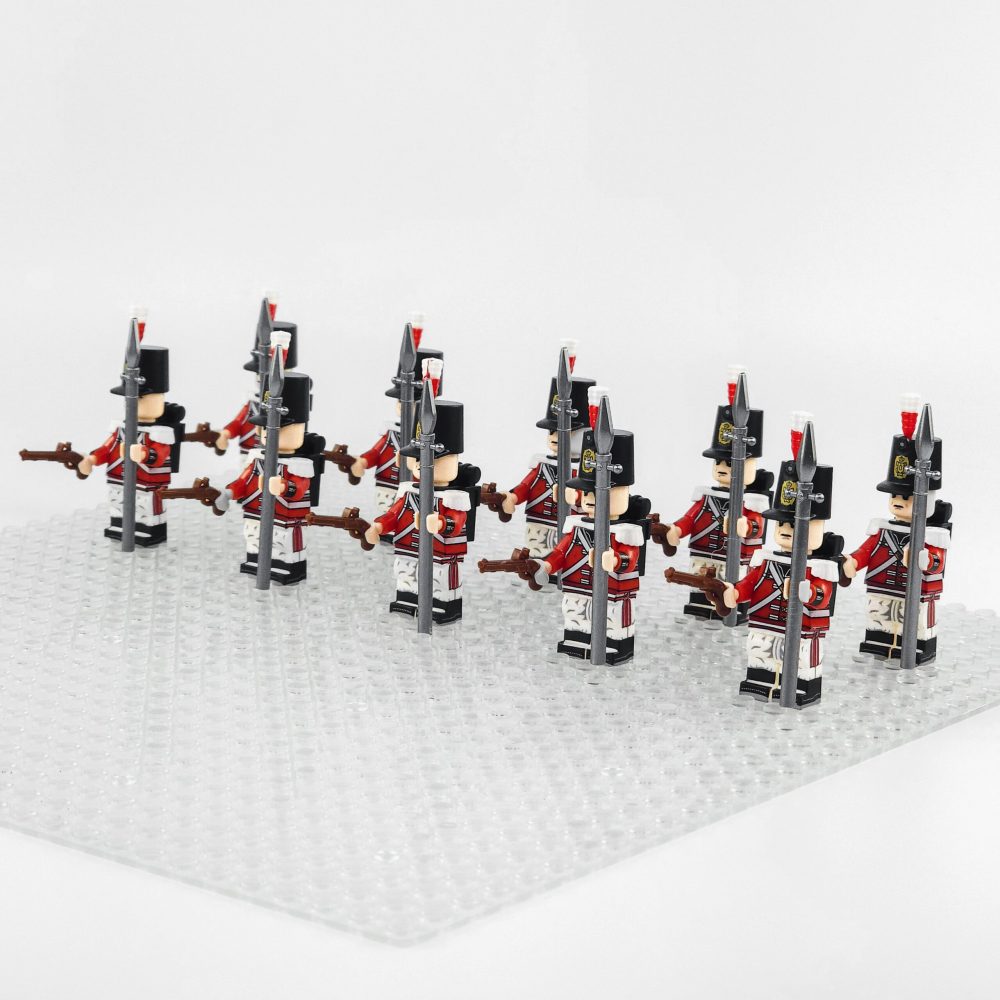 Napoleonic Wars British Royal NCO’s Block Figures Set of 10pcs
